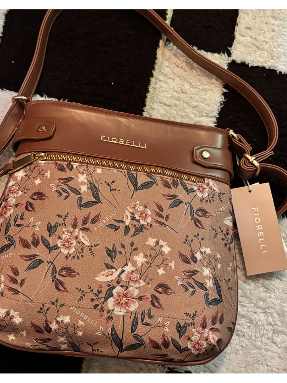 Fiorelli Floral Crossbody Bag in Chestnut Floral
